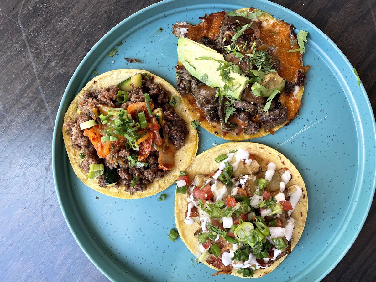 Birria tacos at El Consome de Morelos