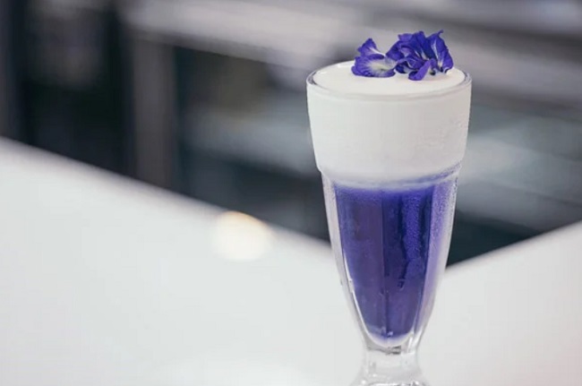 Cách pha trà hoa đậu biếc Macchiato