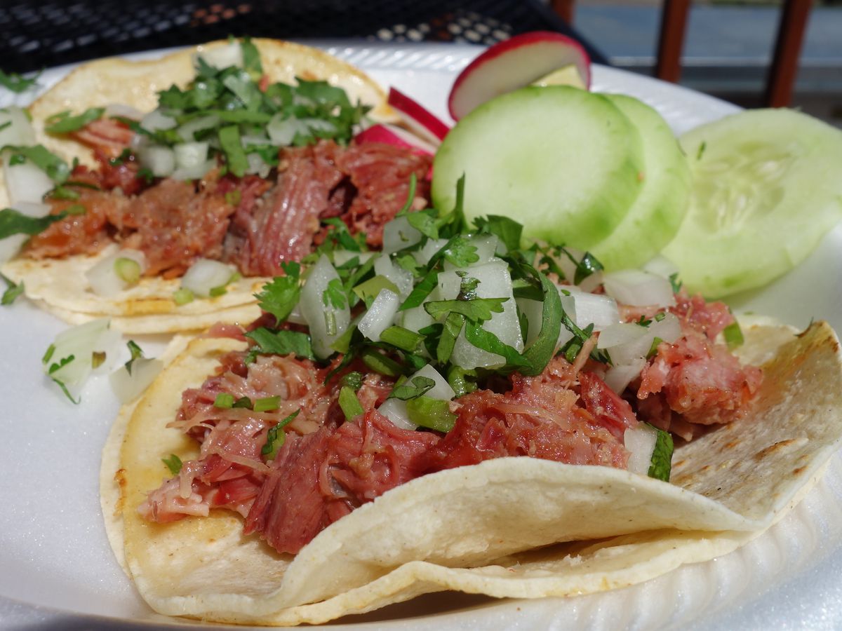 Rosa’s batter fried–avocado taco