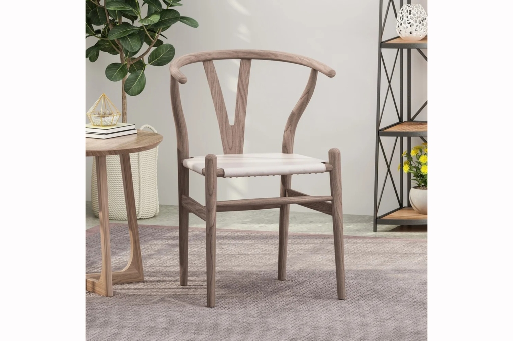 Christopher Knight Home Gessford Mid-Century Boho Faux Leather Accent Chair