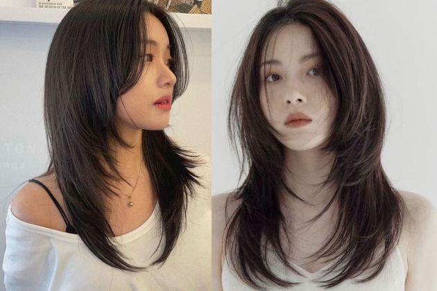 Kiểu tóc layer dài ép thẳng mái ngố trẻ trung