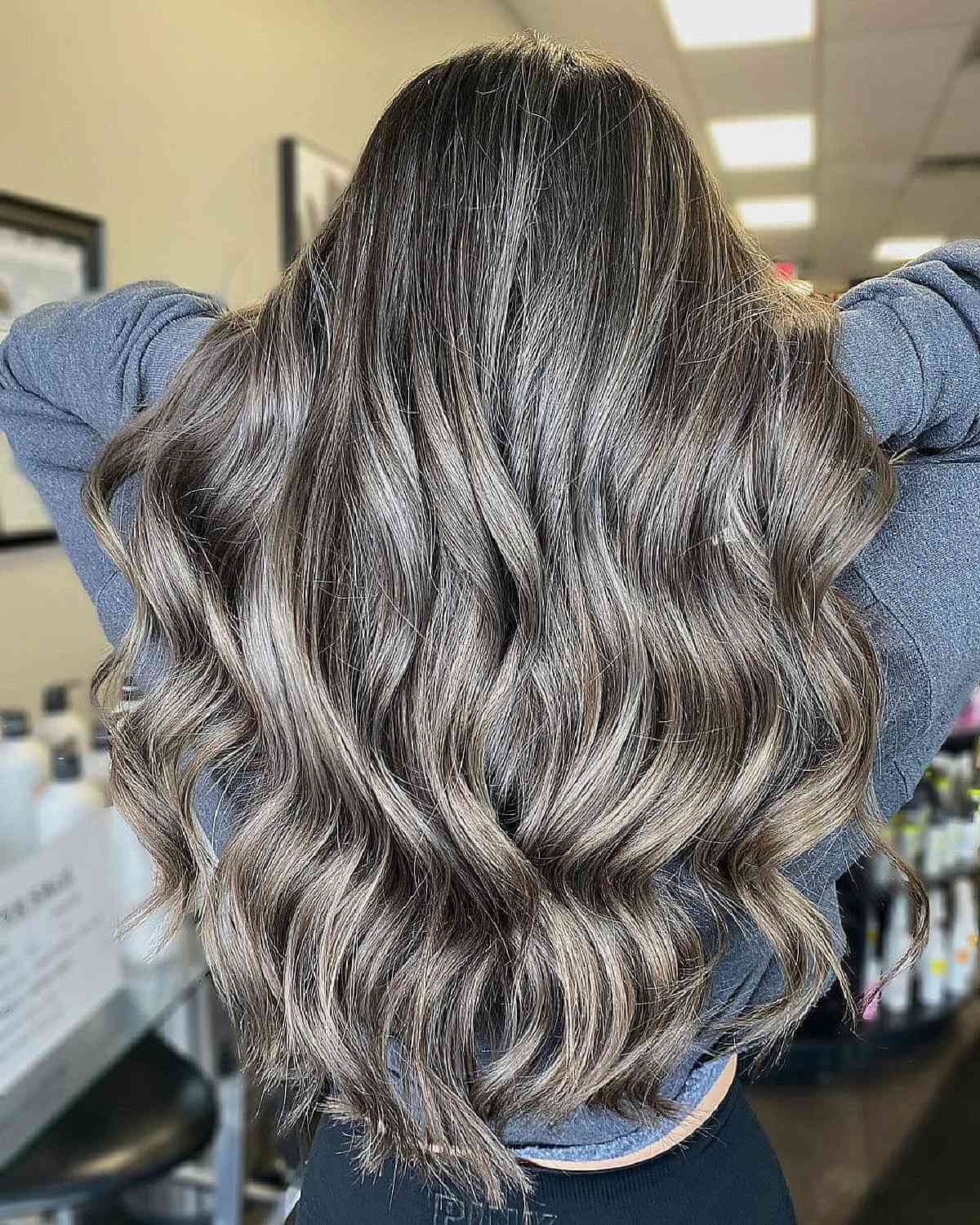 Frosted Lavender Balayage Color