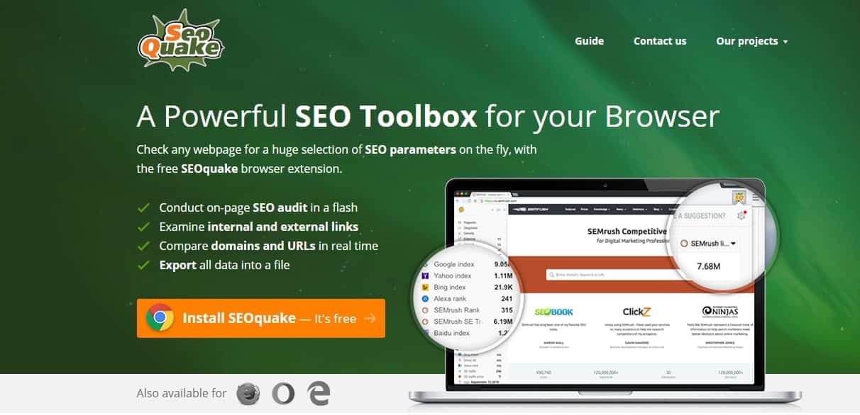 SEOQuake -Free SEO Tool