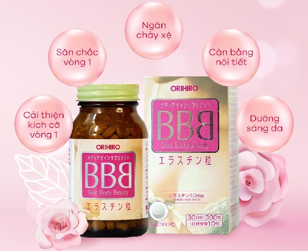 Viên uống tăng vòng 1 Best Body Beauty của Orihiro Nhật Bản
