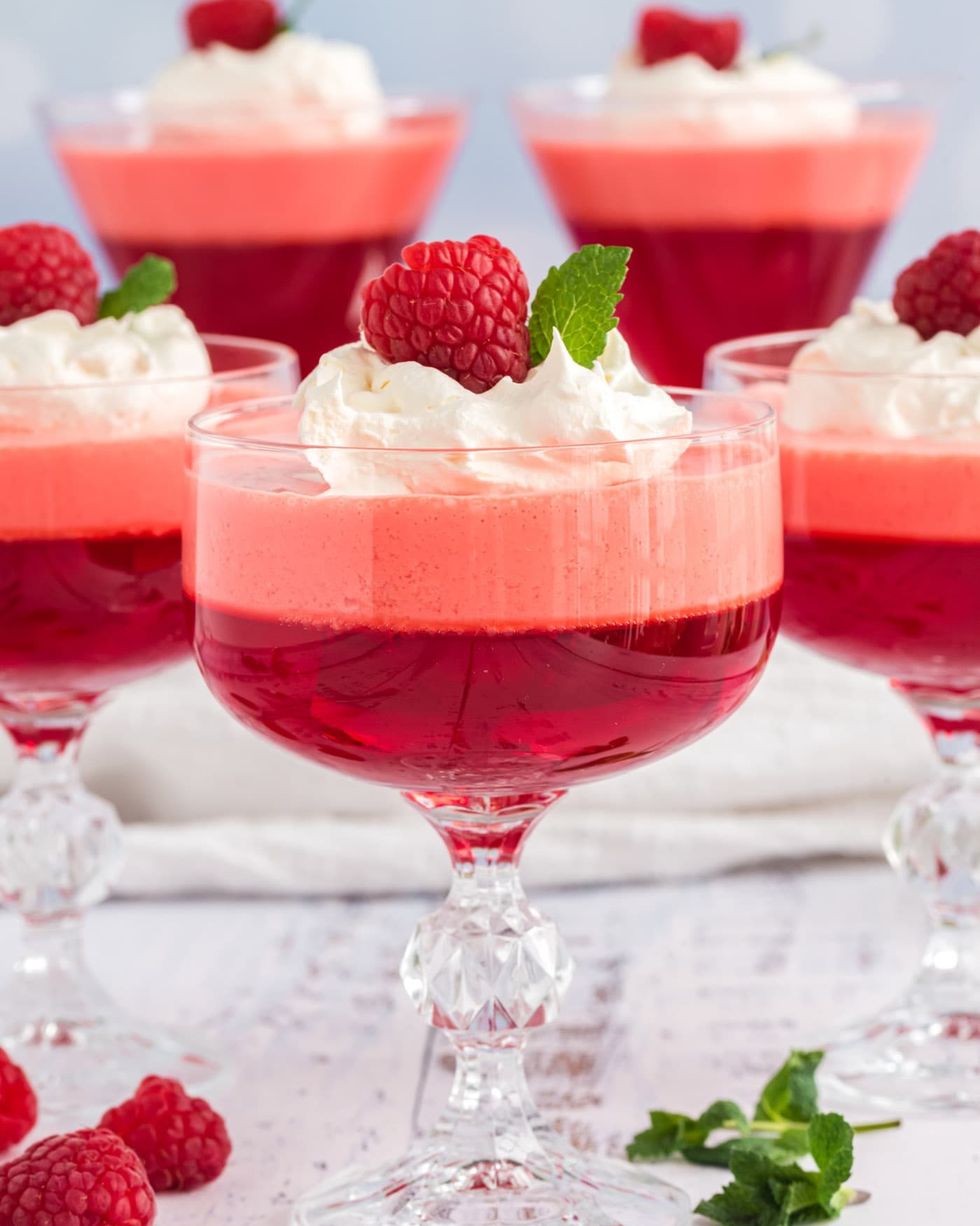 jello recipes creamy raspberry jello parfaits